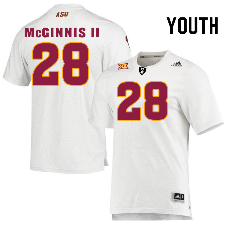 Youth #28 Joseph McGinnis II Arizona State Sun Devils College Football Jerseys Stitched-White